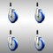 Service Caster 5 Inch 316SS Blue Polyurethane Swivel 3/4 Inch Expanding Stem Caster Set SCC SCC-SS316EX20S514-PPUB-BLUE-34-4 - alternate 1